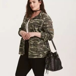 Camo Jacket Oversized Beaded | Torrid 2
